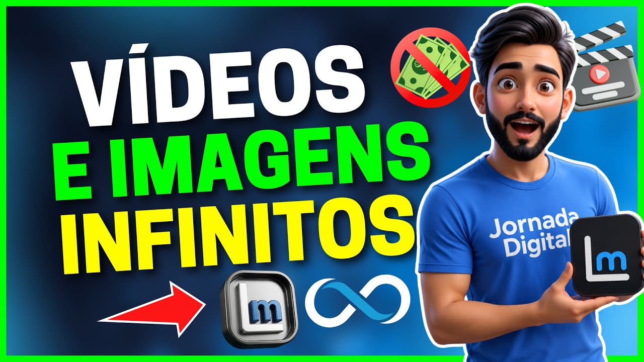 YouTube thumbnail: new AI makes video and image 100 percent free and unlimited, LoreMotion, Portuguese